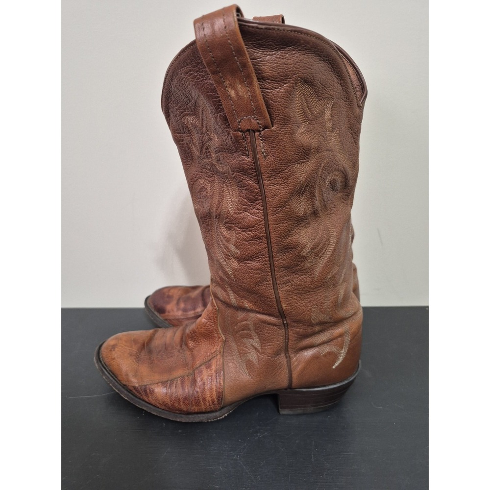 Vintage‎ Men's Tony Lama Cowboy Boots Size 10 B Smooth Reptile Style C3002